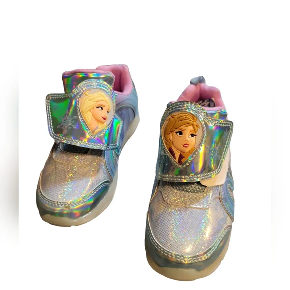 Disney Frozen 2, girls light up sneakers NWT - Picture 5 of 6
